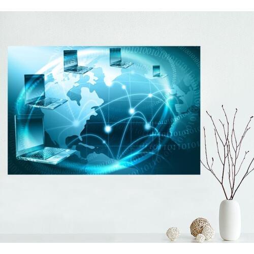 Nice Information Technology Poster Custom Satin Poster Print Cloth Fabric Wall Poster Print Silk Fabric Print Poster