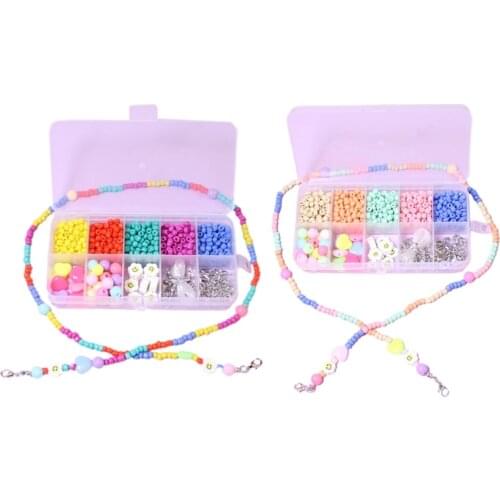 Round Colorful Beads for Anti-lost Mask Chain DIY Jewelry Making Accessories Lanyard Beaded Jewelry Handmade