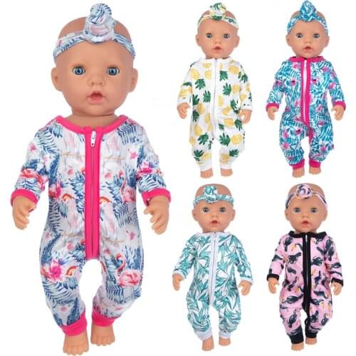 43cm Baby New Born Doll,18 Inch Doll include jumpsuits,Hair band - Dolls for Girls Age 3 & Up