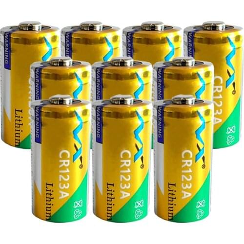 10PCS CR123A CR123 16340 123A 123 CR17345 3V Lithium Battery 1600mAh For Camera Doorbell Smoke Alarm Toys Dry Primary Battery