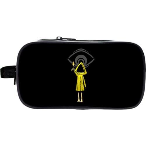 Little Nightmares Pencil Case Cute Cartoons Printing Zipper Pencil Bag Boys Girls Pencils Pouch Kids School Stationery Gift