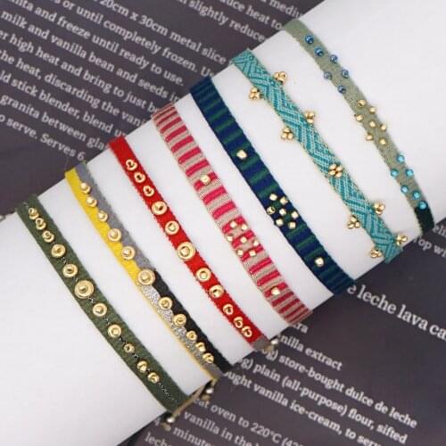 YD Handmade Beaded Multi-layered Hand Strap Spain Retro Ethnic Style Webbing Couple Bracelet Gift Boyfriend Couples Matching