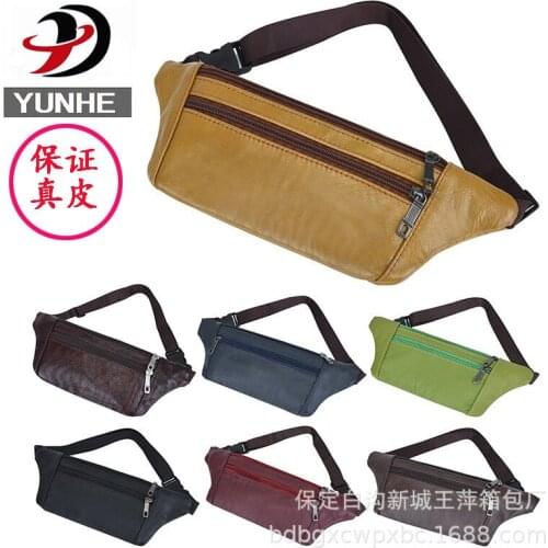 Mens Leather Pocket Fashion All-match Business Outdoor Chest Bag Portable Change Phone Bag Factory Supplier Can Be Sold