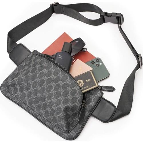 New Luxury Brand Design Mini Waist Bag for Men Fashion Casual Belt Fanny Pack Male Shoulder Chest Pack Phone Pouch Storage Bag