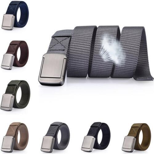 2019 New Fabric Nylon Belts Men Women Tactical Belts for Sport Outdoor Metal Buckle Breathable Straps Hip Hop Skateboard Belt