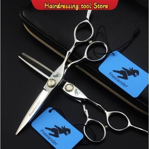 "6.0 Inch 440C Personality Hairdressing Scissors Flat Shear Liu Hai Scissors Hair Stylist Hair Salon Special Scissors Teeth Size