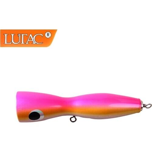 LUTAC Pesca180mm 120g Floating Popper Wobblers Wooden Swimbait Fishing Lure