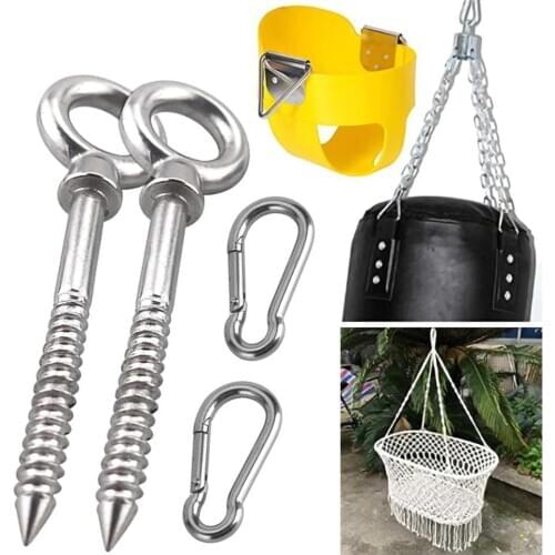 Hammock Mount Swing Hanging Trapeze Hanger Stainless Steel Base Ceiling Hooks Suspension Yoga Hammock Hanging Chair Accessories