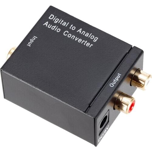 Stereo RCA Audio Adapter Optical SPDIF to Analog L/R DA Household Digital Music Audio Decoration for HD DVD Amp