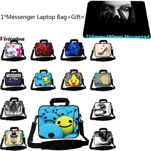 Messenger 17 10 Notebook Bag+21x18 Mousepad For Macbook Air Lenovo Yoga 530 Acer CHUWI LapBook Plus 13.3 14 11.6 15 Laptop Cases