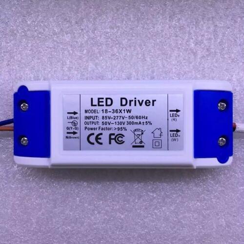 10pcs 4-7W 6-10W 12-20W 18-36W Input 110V 220V 50/60Hz Output 300MA high Power LED outside Driver For LED downLight and ceiling