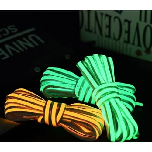 Luminous Shoelaces Glow In The Dark Night Color Semicircle Fluorescent Shoes lace Weave bracelet Sneakers Running Shoes strings