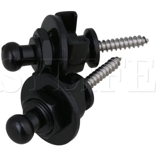 Generic Guitar Bass Strap Lock Pins For Strat Tele Body Black Pack Of 2