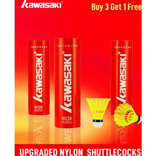 6pcs/set Kawasaki Nylon Shuttlecock Table Fiber Ball Head Full Round Plastic Birdies for Outdoor Training Use Durable N350