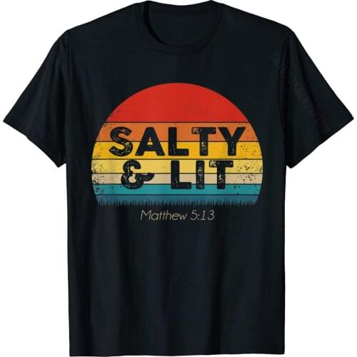 Funny Christian T Shirt Salty Lit Gift Tshirts Tops & Tees Popular Cotton Normal Personalized Men
