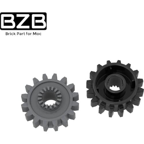 BZB MOC 6542 16 Gears & Clutch Wheel Building Blocks Parts Technical Bricks Kids Brain Games DIY Toys Brithday Best Gifts