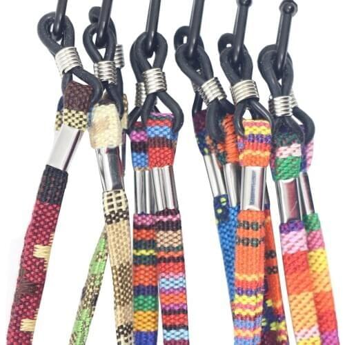 10pcs/Set Elegant Eyeglass Strap Chain Retainer Multicolor Cotton Blend Cord