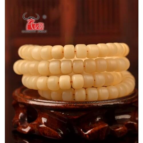 10PCS Tibetan natural beef bone handmade bone bead necklace, DIY bead necklace bead hole 1.5mm