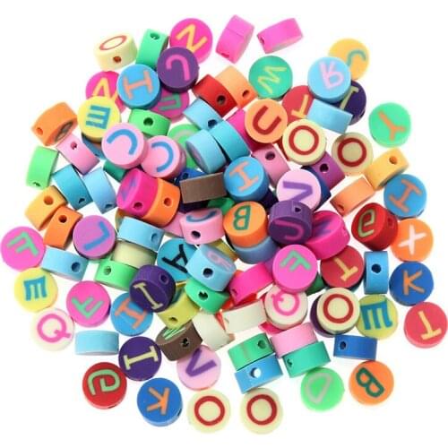 100pcs Soft pottery Beads Round Loose Spacer Beads for Necklace Child Earrings DIY Fruit Jewelry Making Anklet Bracelet Necklace