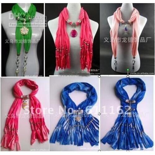 2013 Hot sale Cheap pure colors jewelry scarves necklace pendant scarf Yakeli pendant scarf shawls novel scarves