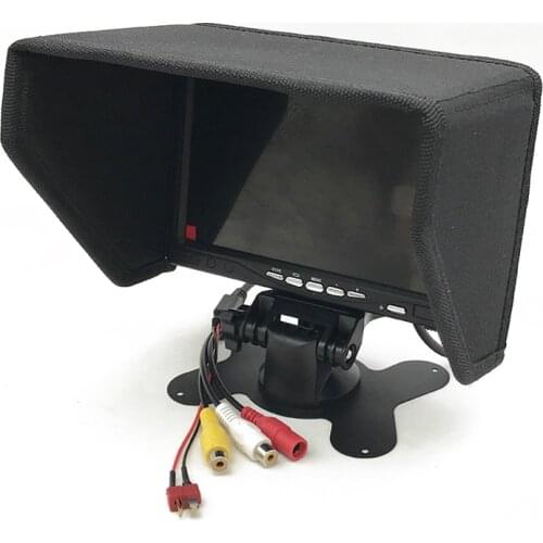 5.8G FPV Monitor Video Screen 7 Inch 1024x600 Color TFT LCD Display with sunhood 500CCD/mm for RC FPV Drone Quadcopter Airplane