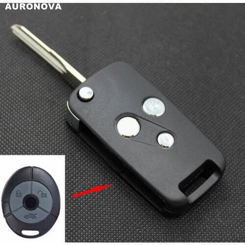 AURONOVA for Morris Garage 3 SW3 MG 3 Flip Folding Key 3 Buttons Replace Car Key Shell Case Blade Type 1