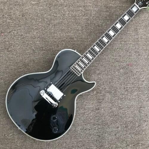 Black Electric guitar, Rosewood fingerboard, A piece of pickup, Solid mahogany body electric guitar, Free shipping