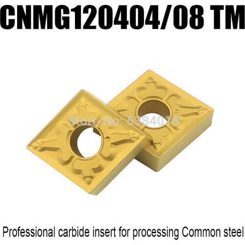 CNMG120404 TM CNMG120408 TM cnc machine cutter carbide inserts Turning tool latte turning blade for Common steel processing