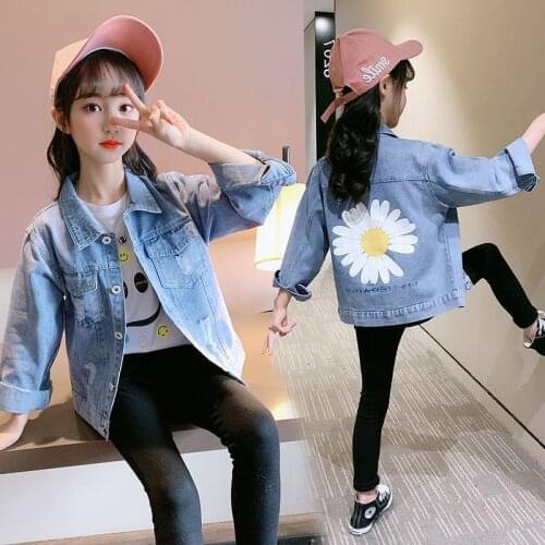 Little Daisy Spring Autumn Coat Outerwear Top Children Clothes School Kids Costume Teenage Girl Clothing High Quality