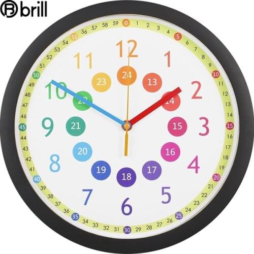 Kids Children Bed Room Student Cute Modern Design Creative Wall Clock Round Modern Dining Room Decor Mutiple Color Wall Clock