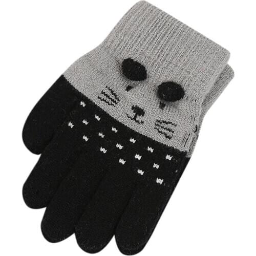 Baby Cartoon Knitted Cute Gloves Children Kids Boys Girls Winter cute Cartoon animal Warm Knitted Gloves для новорожденного