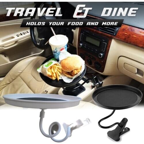 Hot Sale Car Dining Tray Food Folding Dining Table 360° Swivel Adjustable Seat Organizer Cup Holder Drink Snacks Storage Tray N6