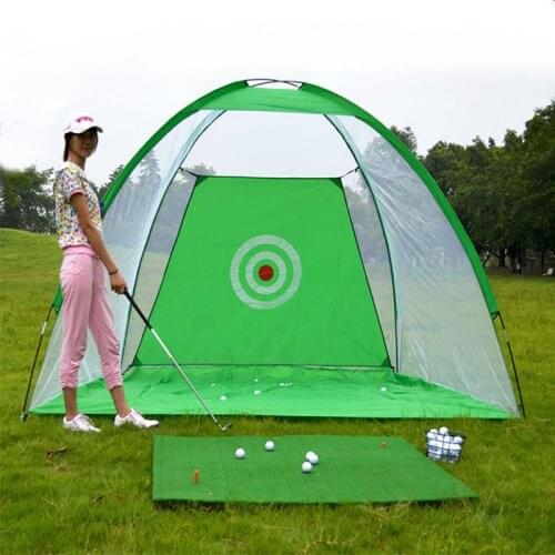 XC LOHAS 1M2M Waterproof Foldable Golf Hitting Cage Aids Indoor Outdoor Golf Cage Trainer Pad Set Grassland Golf Practice Mats