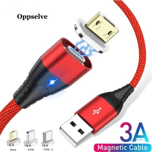 Magnetic Cable Micro USB Type C Magnetic Charging Cables Magnetic Charger For iPhone Samsung Huawei Mate 30 Xiaomi Quick Charge