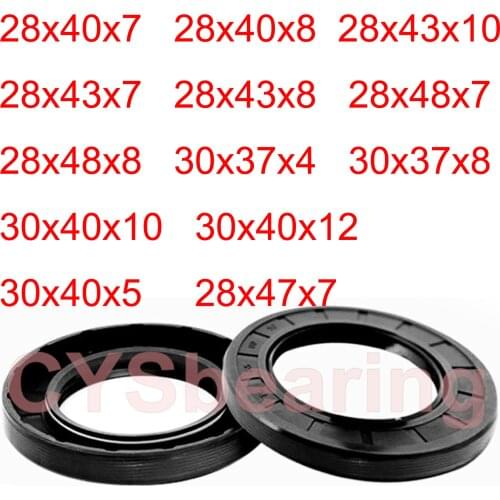 2Pcs Skeleton Oil Seal 28 30mm 28x40x7 28x40x8 30x37x4 30x37x8 30x40x10 30x40x12 30x40x5MM TC Nitrile NBR Shaft Gasket