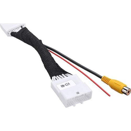 MAYITR 1pc Video Input Switch Reverse Parking Camera RCA Adapter Cable 24 Pin Adapter Rear View Cameras Conversion Cord