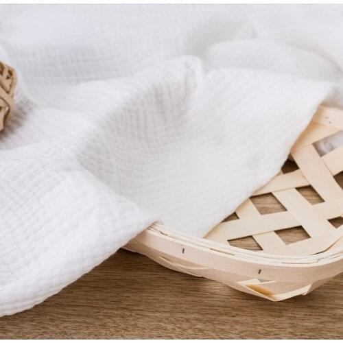 50x130cm Three Layer Gauze Cotton Fabric Muslin Cheesecloth Fabric Infant Baby Cloth Bath Towel Saliva Towel DIY Handmade Sewing
