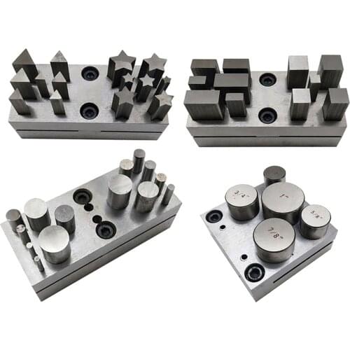 Jewelry Metal Disc Cutter Cutting Set Base Puncher Punching Tool Silver New