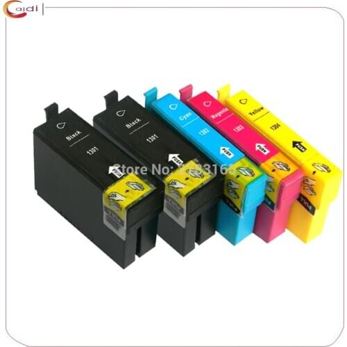 5Pack Replacement for Epson T1301 T1302 T1303 T1304 Ink Cartridges with Epson B42WD BX525WD BX535WD BX625FWD BX630FW printer