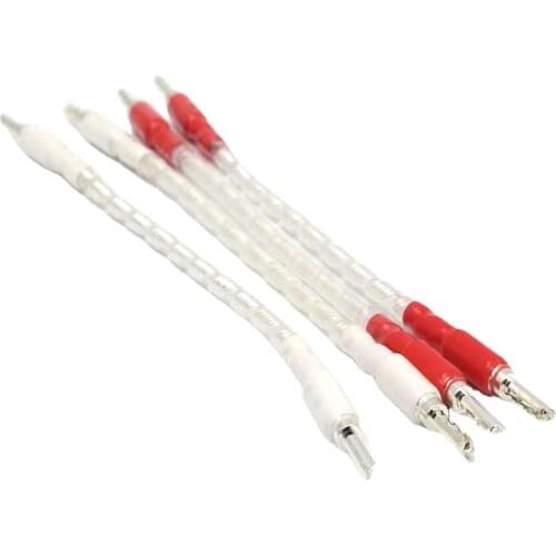 Pure silver Speaker jump Cable set (4pcs) silver plated BANANA or Spade PLUG 15cm