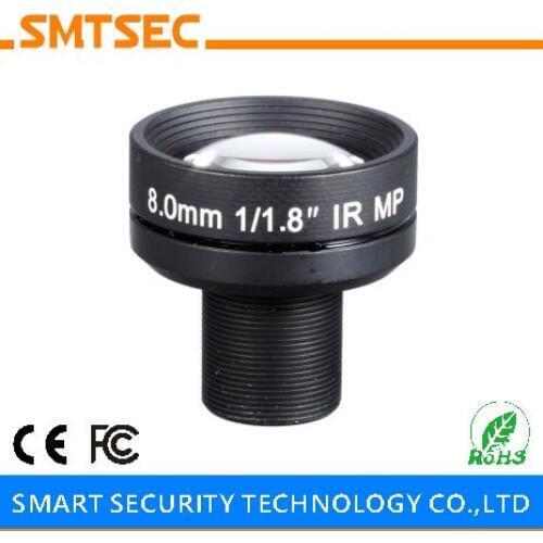 SMTSEC SL-HD0818BMP 5.0MP 1/1.8" F1.8 8mm HD IPC Lens M12*0.5 Mount Lens for Video CCTV Surveillance Camera
