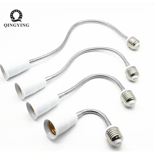 Base E27 to E27 Lamp Adapters 18/28/38/48cm Length Extender Flexible Holder Extension Adapter Socket Converter For Lamp