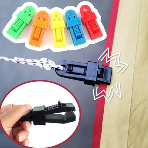 Outdoor Tent Awning Canopy Windshield Plastic Clip Buckle Accessories Multi-functional Wind Rope Tent Clip