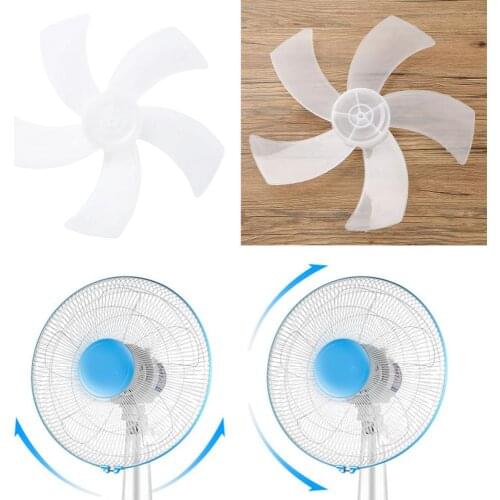 Strong Wind Fan Blade Plastic Vent 5-Leave Blades Silent Pedestal Fan Blade Ventilation Impeller for 16/18 Inch Stand Table Fan