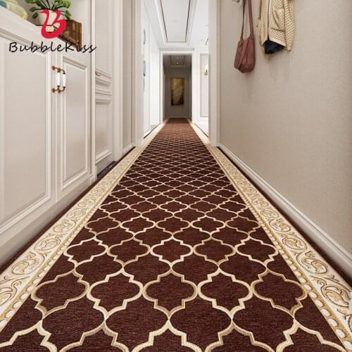 Bubble Kiss Corridor Carpet Geometric Printing Aisle Bedroom Non-Slip Long Floor Mat Customized Hotel Hallway Rugs Decorative