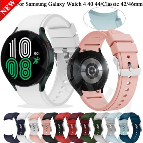 Wrist Smart Watch Band For Samsung Galaxy Watch 4 40 44mm Official Silicone Strap Galaxy Watch4 Classic 42 46mm Replacement Band