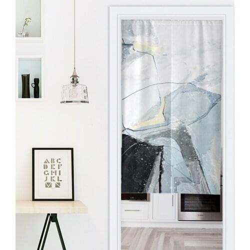 Nordic Modern Abstract Pattern Door Curtain Kitchen Curtain Bedroom Living Room Partition Curtain Feng Shui Curtain Noren