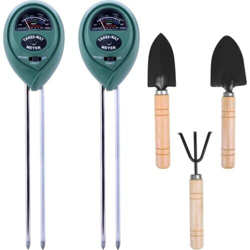 2 Packs 3 in 1 Soil Moisture Light PH Acidity Tester Plant Tester Indoor Outdoor Soil Moisture Sensor Meter Plant Hygrometer