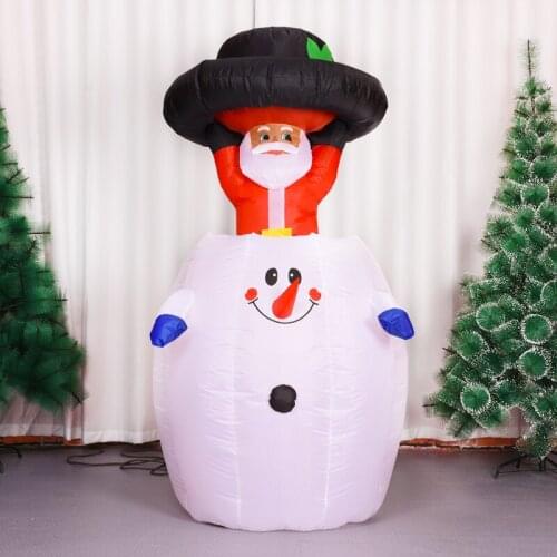 Retractable Inflatable Santa Claus Snowman Christmas Outdoors Ornaments Xmas New Year Party Home Shop Yard Garden Decoration