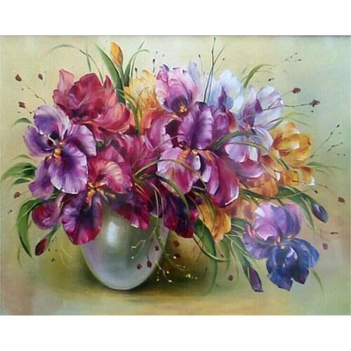 100% Full 5D Diy Daimond Painting "vase" 3D Diamond Painting Round Rhinestone Diamant Painting Embroidery Carton